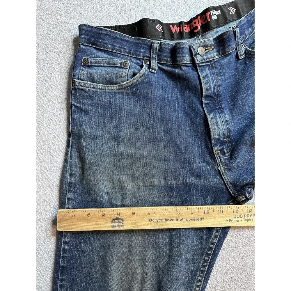 Wrangler Performance Series Straight Jeans Mens 34x30 (36x28) Blue Denim Stretch